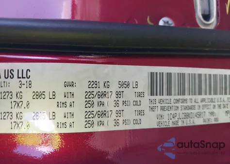 2019 Jeep Cherokee Latitude Fwd из США, поврежденный, VIN 1C4PJLCB8KD145017